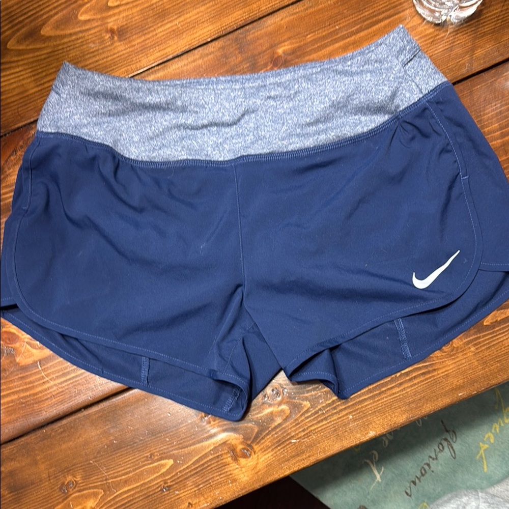 Nike Women's Navy and Gray Shorts